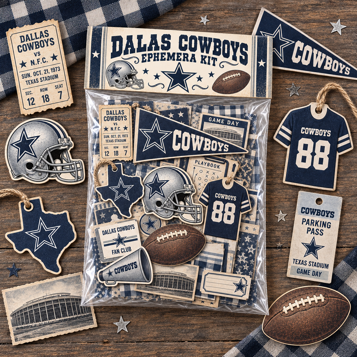 Vintage Dallas Cowboys Ephemera Pack