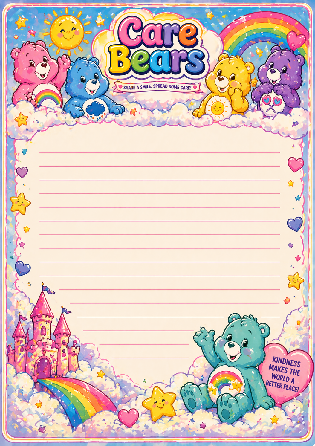 Care Bear Stationary Set