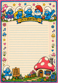 CLASSIC CARTOON STATIONARY "SMURF"