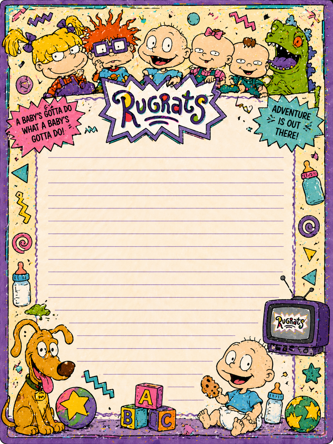 Rugrats Stationary Set
