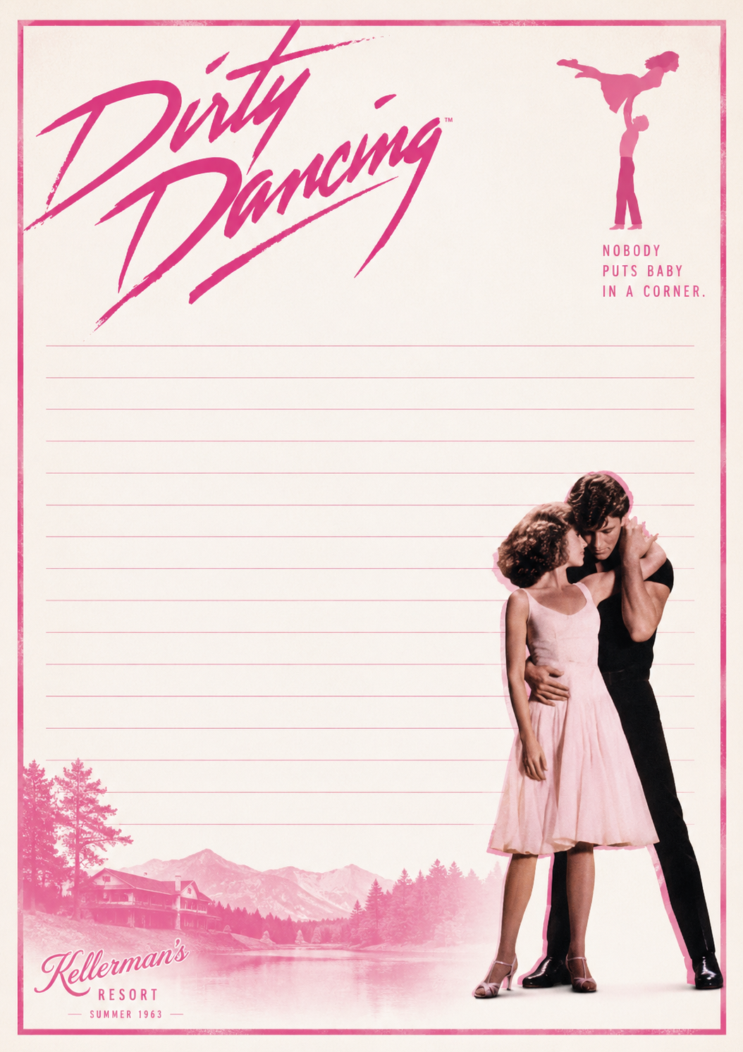 CLASSIC MOVIE STATIONARY "DANCING"