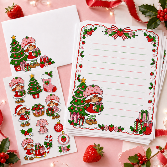 Strawberry Shortcake Christmas Stationery