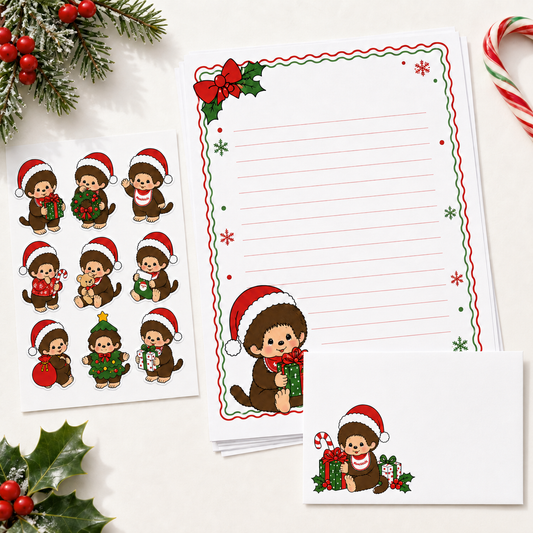 Monchhichi-inspired stationery set