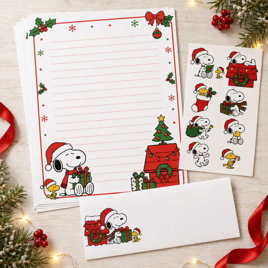 Snoopy Christmas Stationery Set