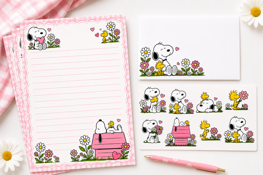 Snoopy "Pink" Stationery Set