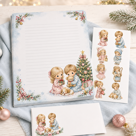 Christmas precious Moments-Inspired Stationery Set