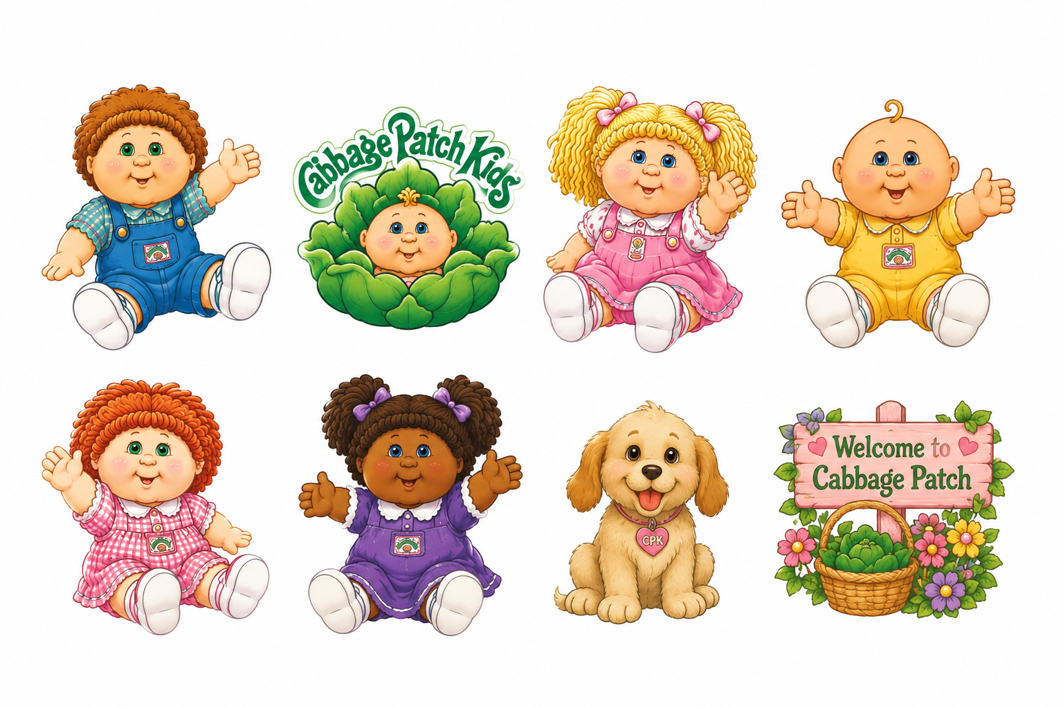 Cabbage Patch-Inspired Stationary Set