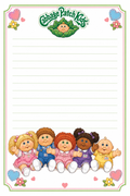 Cabbage Patch-Inspired Stationary Set