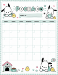 Pochaco-Inspired calendar sheets w/stickers