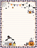 Halloween- Pochaco-Inspired stationary set