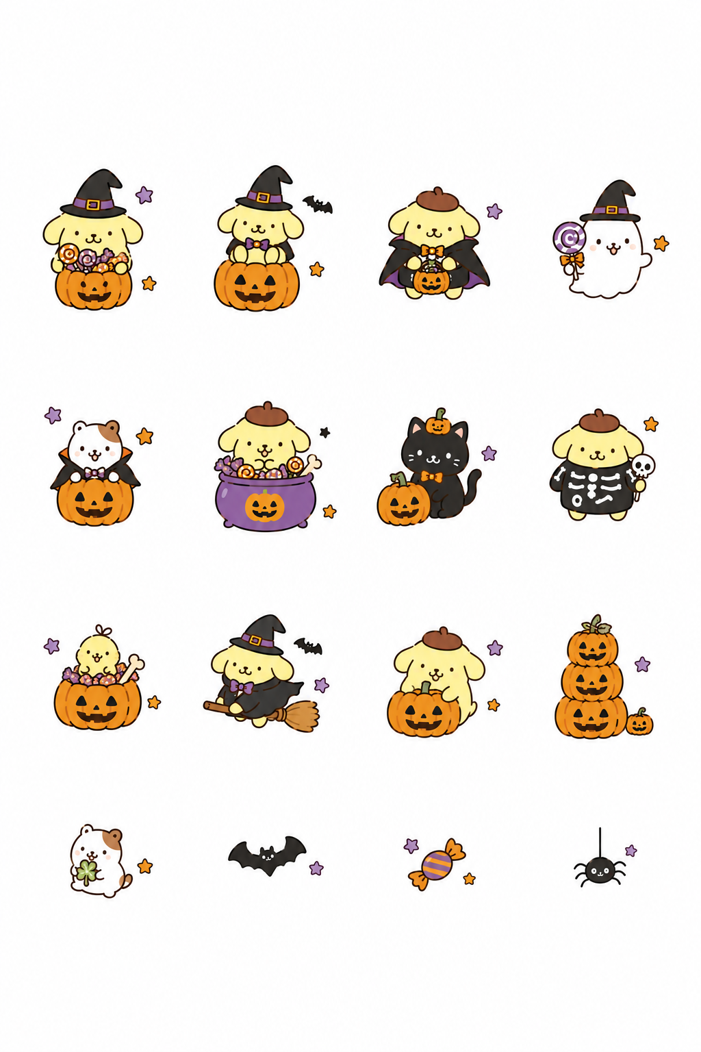 Halloween PomPom Inspired Stationary Set