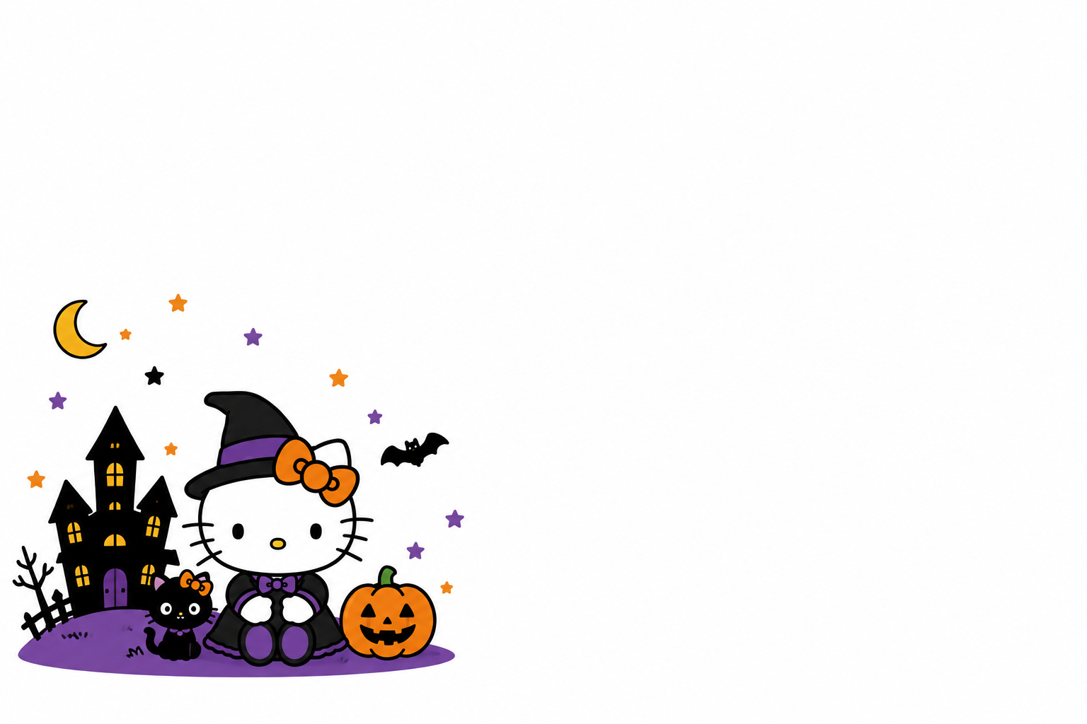Halloween Hello- Kitty-Inspired Stationary Set