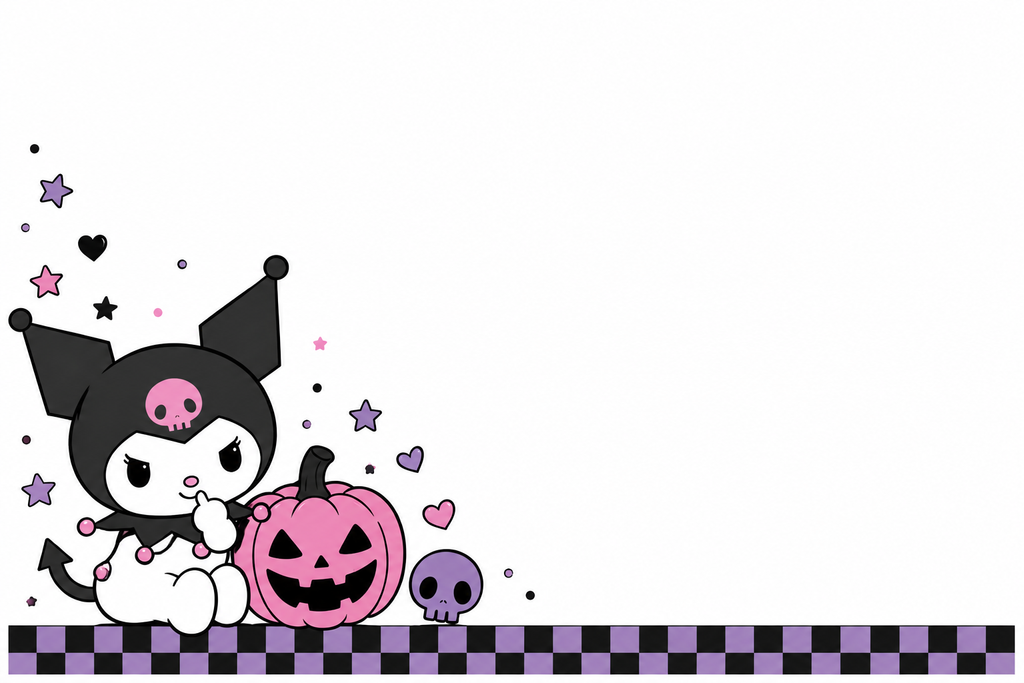 Halloween Kuromi-Inspired Stationary Set