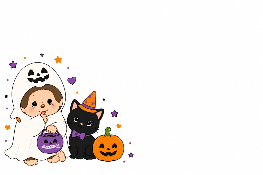 Halloween Monchhichi-Inspired Stationary Set