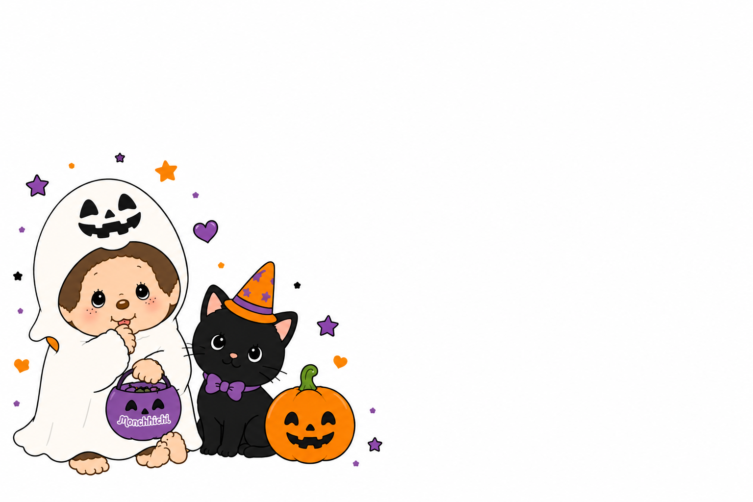 Halloween Monchhichi-Inspired Stationary Set