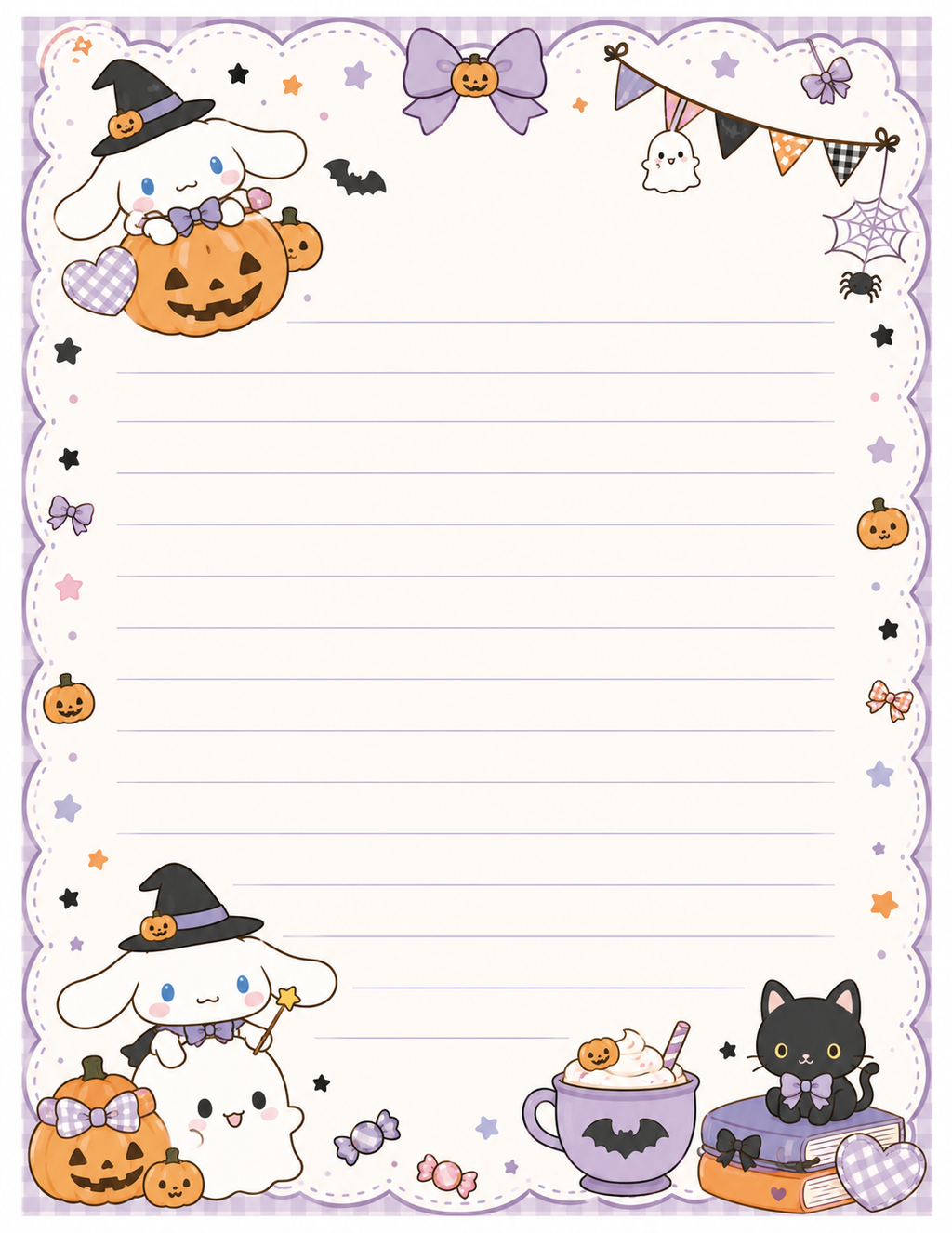Cinna-Halloween Inspired stationary set