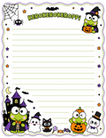 Kerokerokeroppi Halloween Stationery Pack