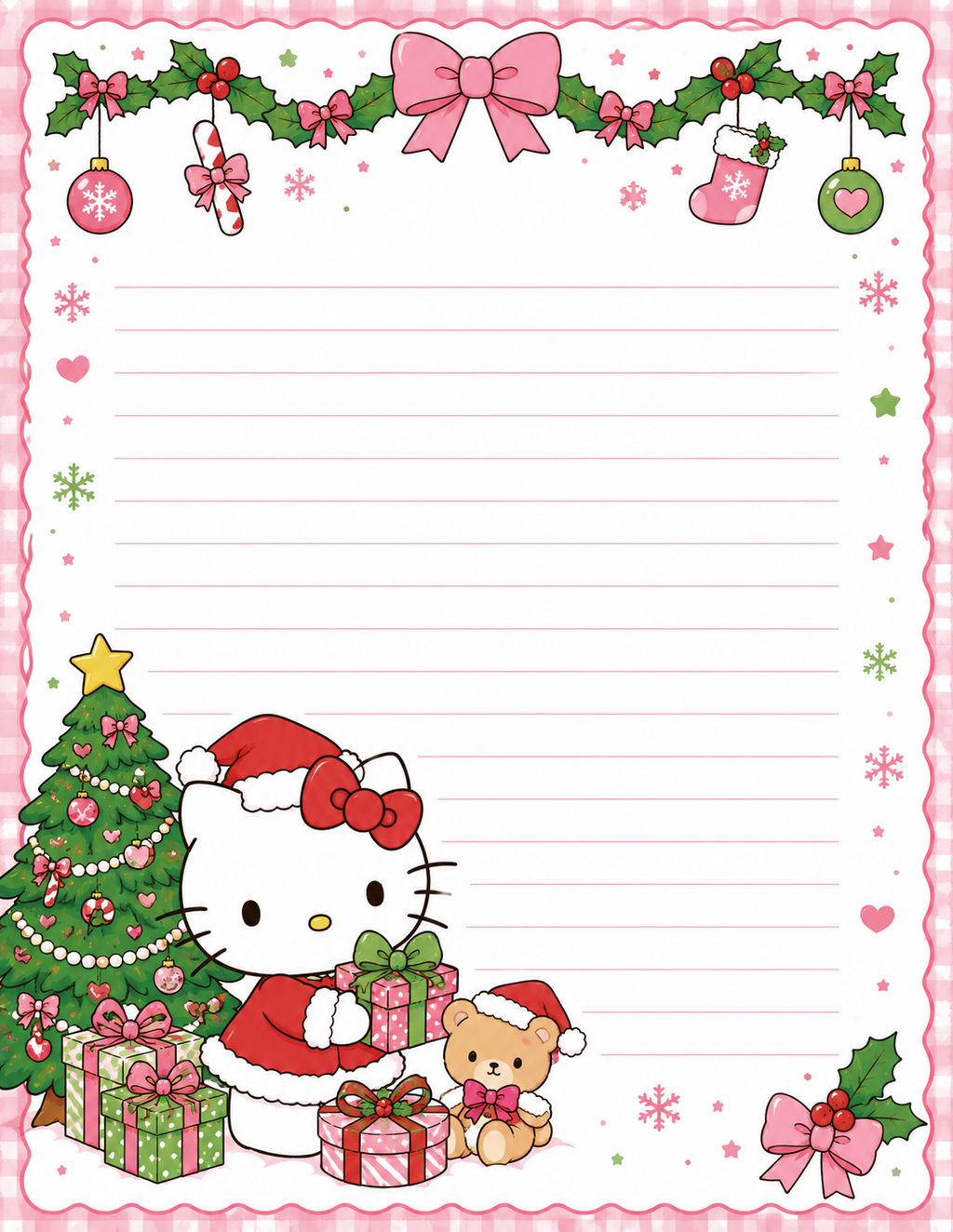 A very hello kitty christmas stationery