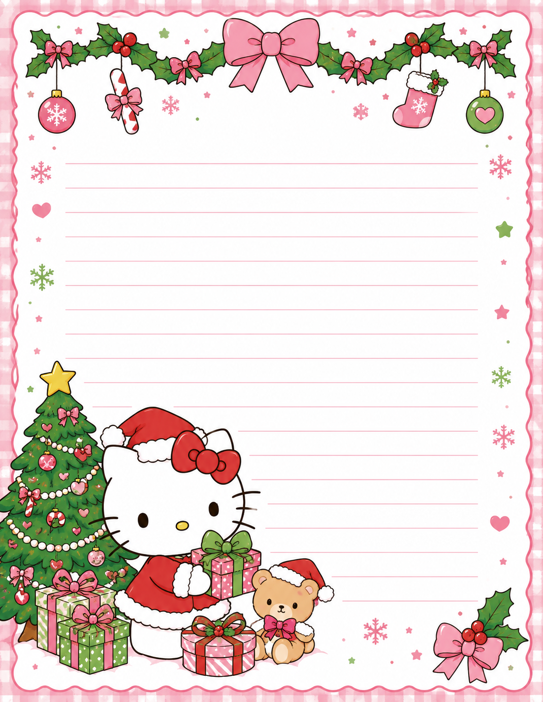 A very hello kitty christmas stationery