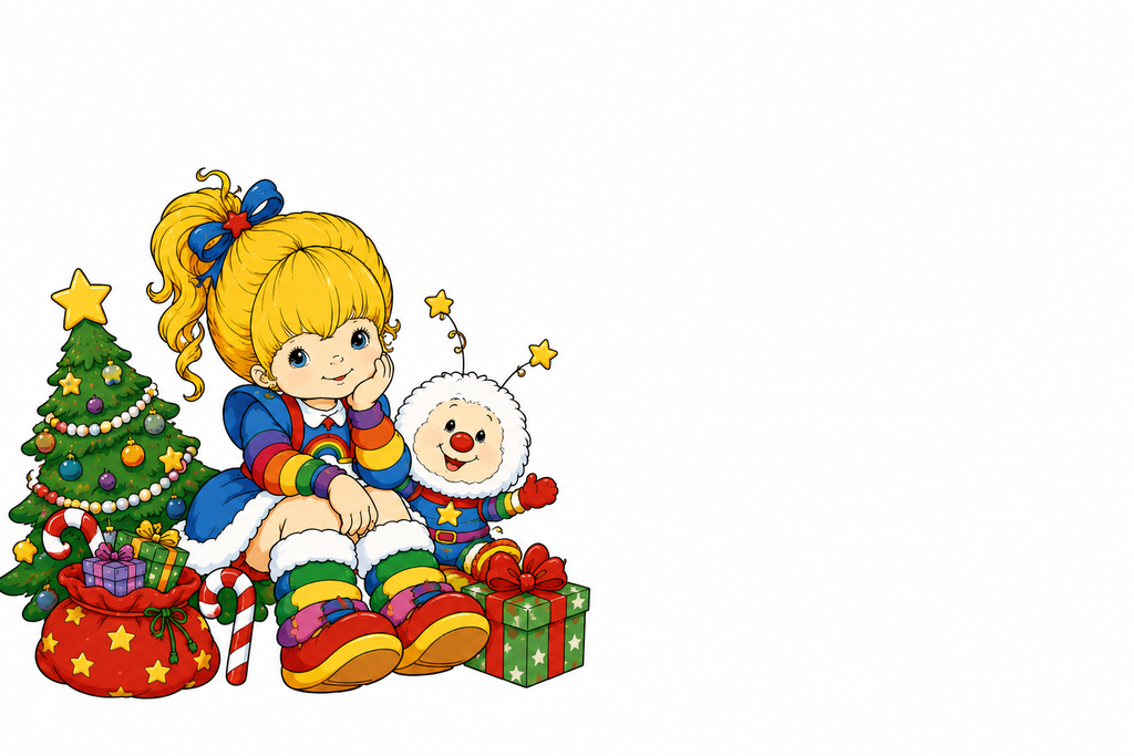 Rainbow Brite Inspired Christmas Stationary