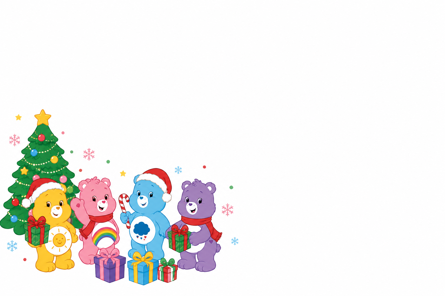 A care Bear-Inspired Christmas Stationary