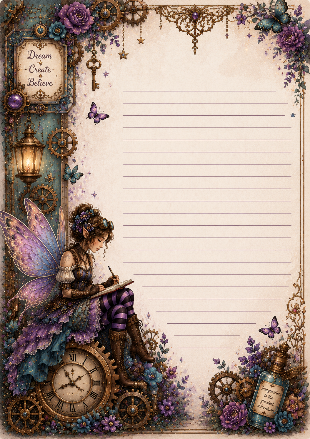 Enchanted Steampunk Fairy Pen Pal Pack