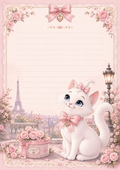 CUTE PERSIAN CAT STATIONARY 2