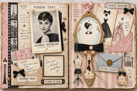 Audrey Hepburn–Inspired Paris Couture Ephemera Pack