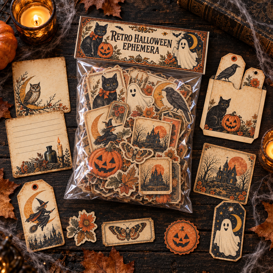 Retro Halloween Ephemera Pack