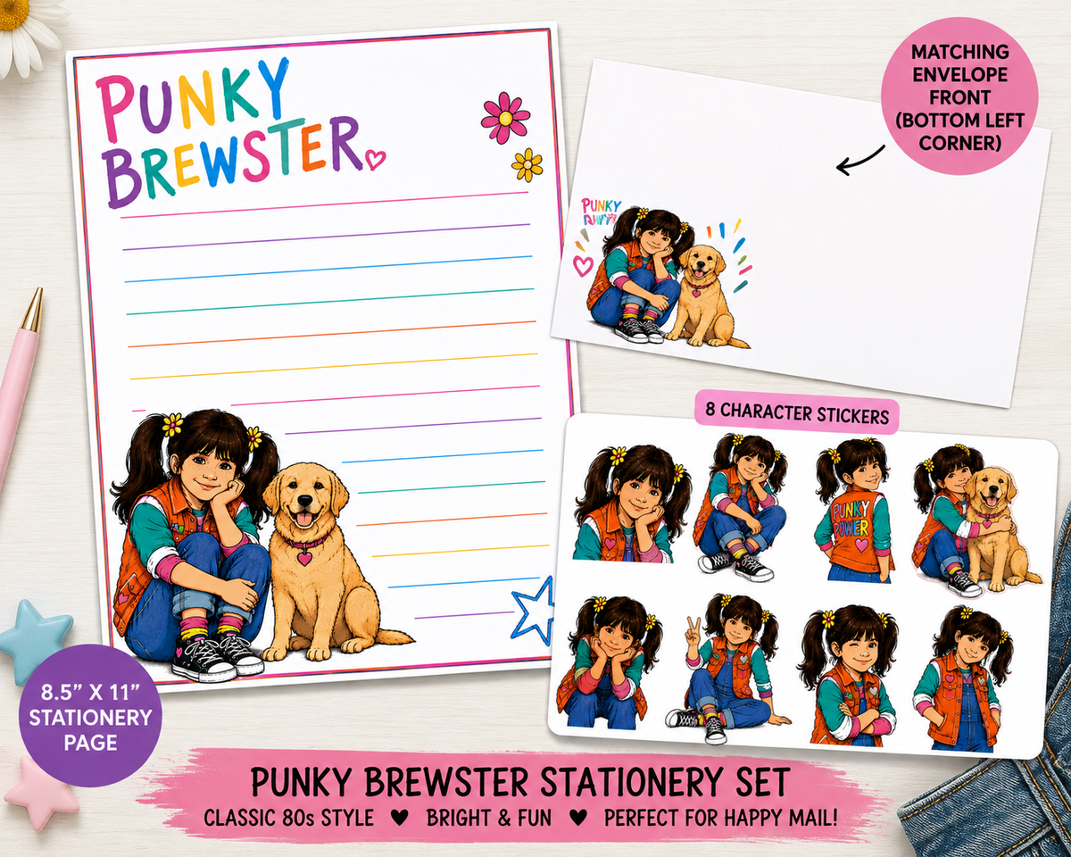 Punky-Inspired Stationery Set
