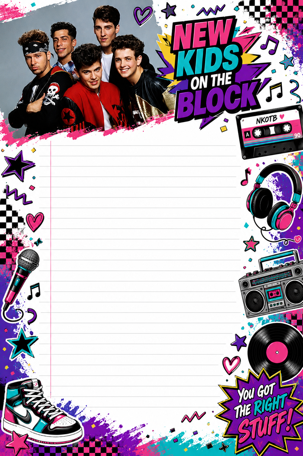 CLASSIC BOY BAND STATIONARY