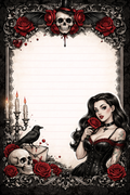 GOTH MEETS ROCKABILLY STATIONARY