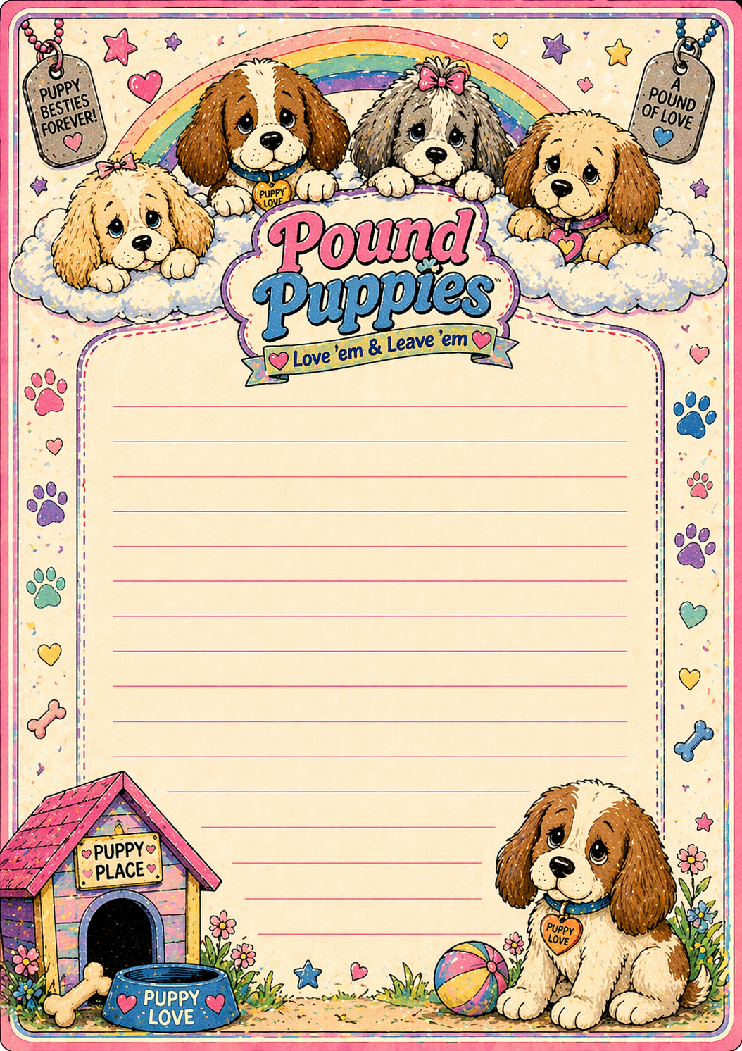 CLASSIC TOY STATIONARY 'PUPPIES'