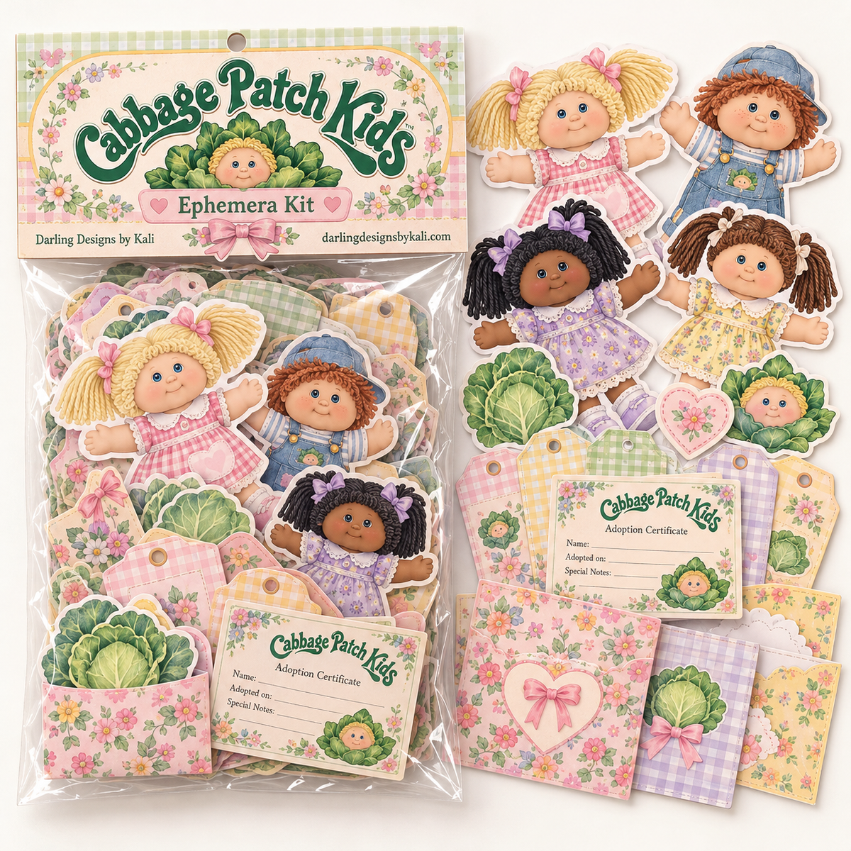 Cabbage Patch Kids Inspired Ephemera Kit