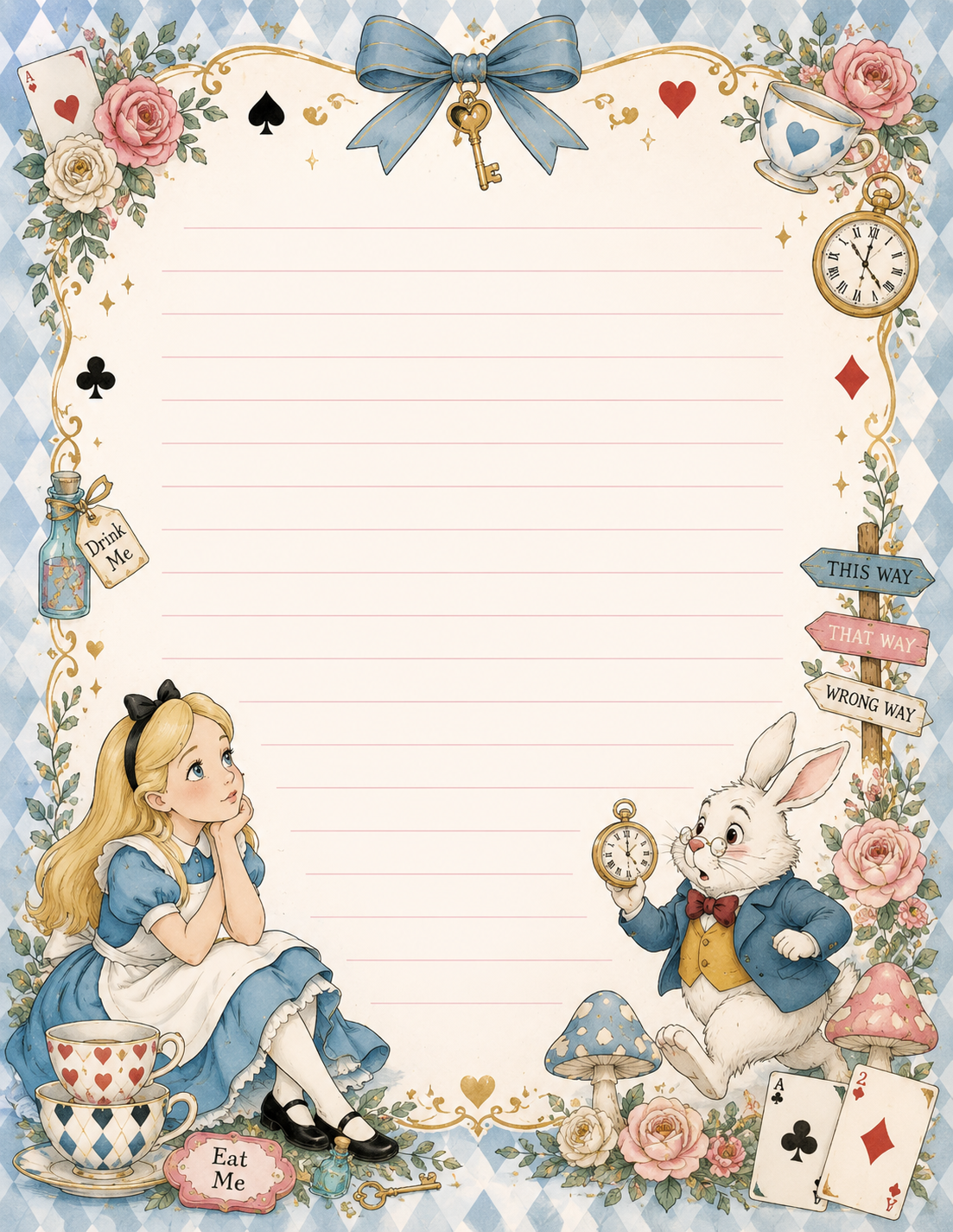 Alice-Inspired Stationary Set