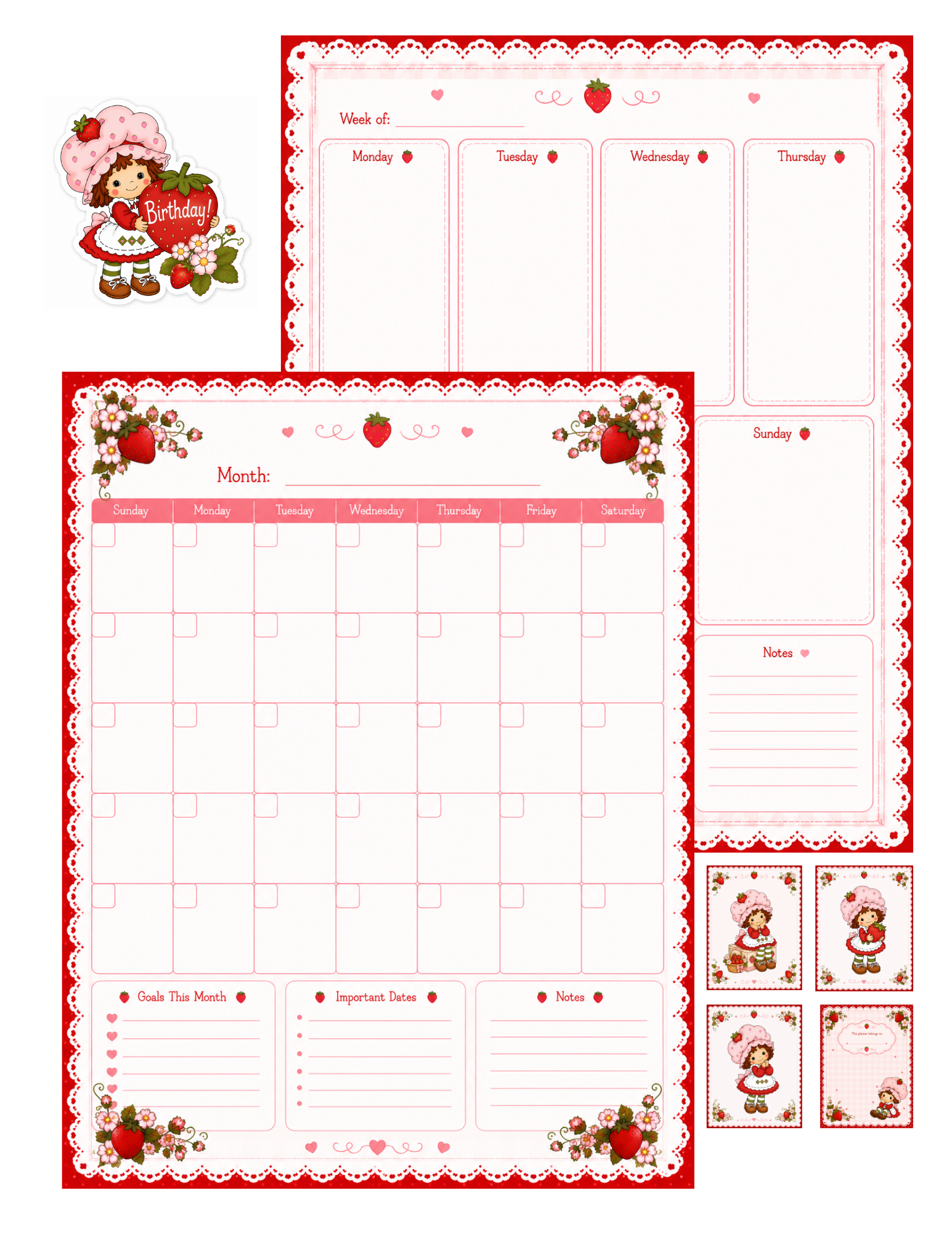 🍓 Strawberry Blossom Planner 🍓