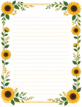 Sunflower Stationary set